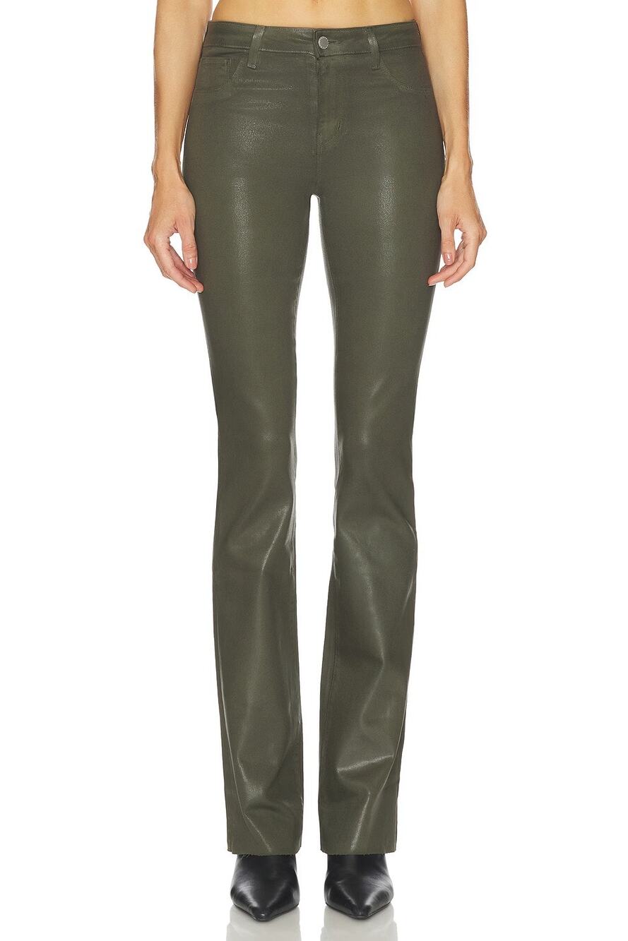L'Agence Ruth Straight Leg Coated Jeans Undone Hem Minimalist Streetwear Y2K 30